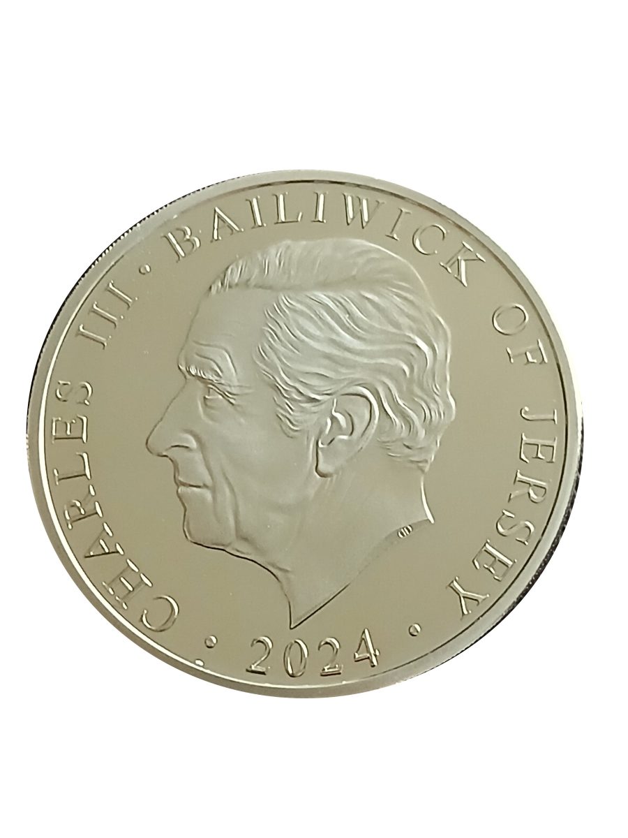 Jersey 5 Pounds - Charles III Royal British Legion - D-Day obverse