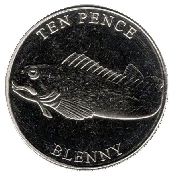 Guernsey 10 Pence - Charles III Blenny