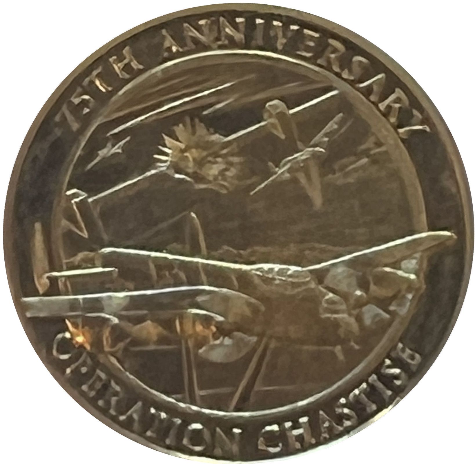 Gibraltar 1 Pound - Elizabeth II Operation Chastise reverse