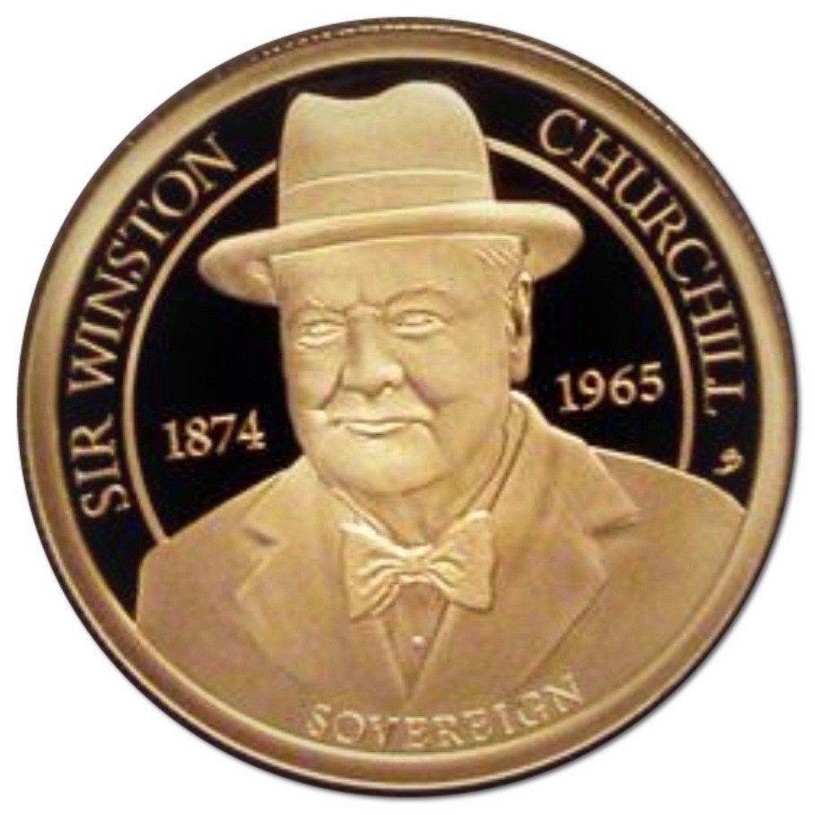 Alderney 1 Sovereign - Charles III Winston Churchill