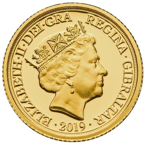 Gibraltar ¼ Sovereign - Elizabeth II 75th Ann. of D-Day obverse