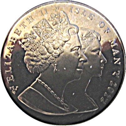 Isle of Man 1 Crown - Elizabeth II Centenary of the Titanic: Iceberg obverse