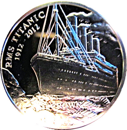 Isle of Man 1 Crown - Elizabeth II Centenary of the Titanic: Iceberg