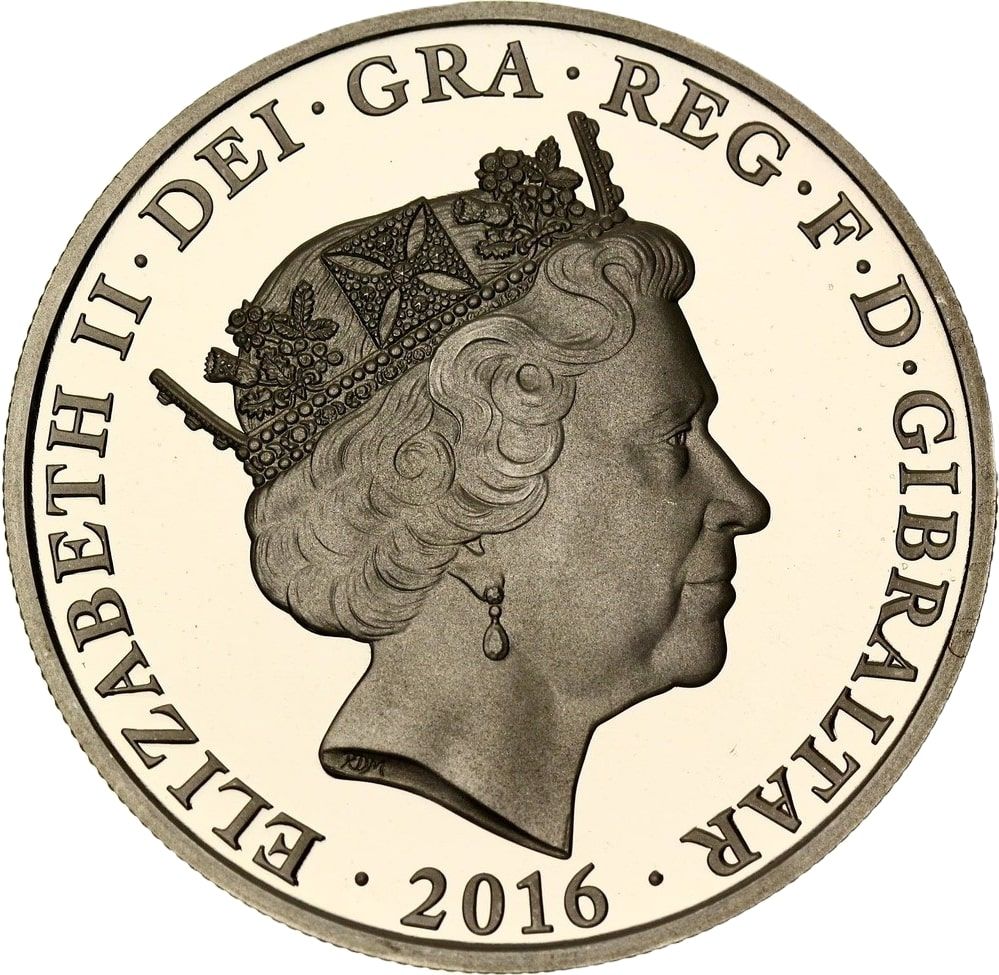Gibraltar 5 Pounds - Elizabeth II Long to Reign Over Us - Jubilee Monarch obverse