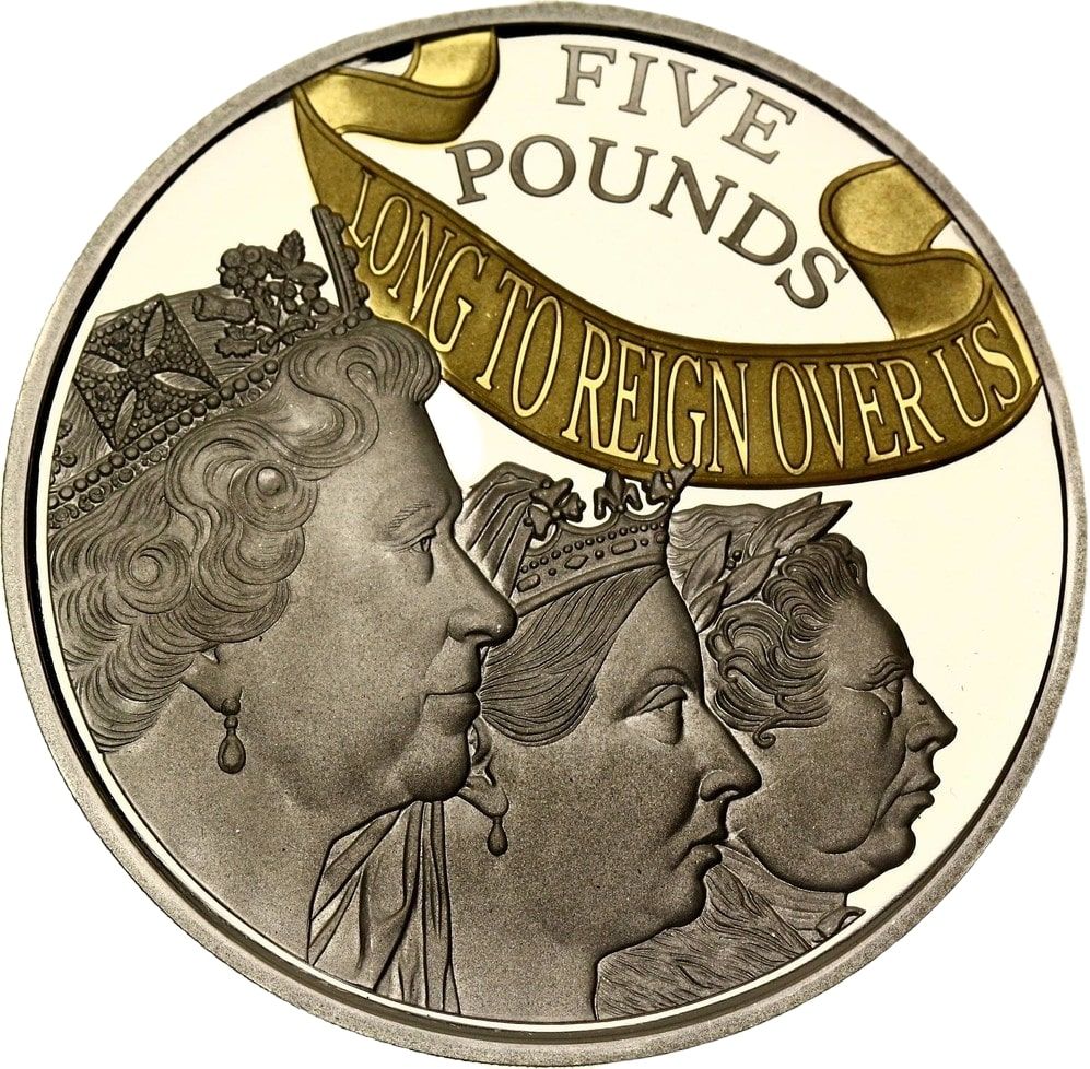 Gibraltar 5 Pounds - Elizabeth II Long to Reign Over Us - Longest Reining Monarch