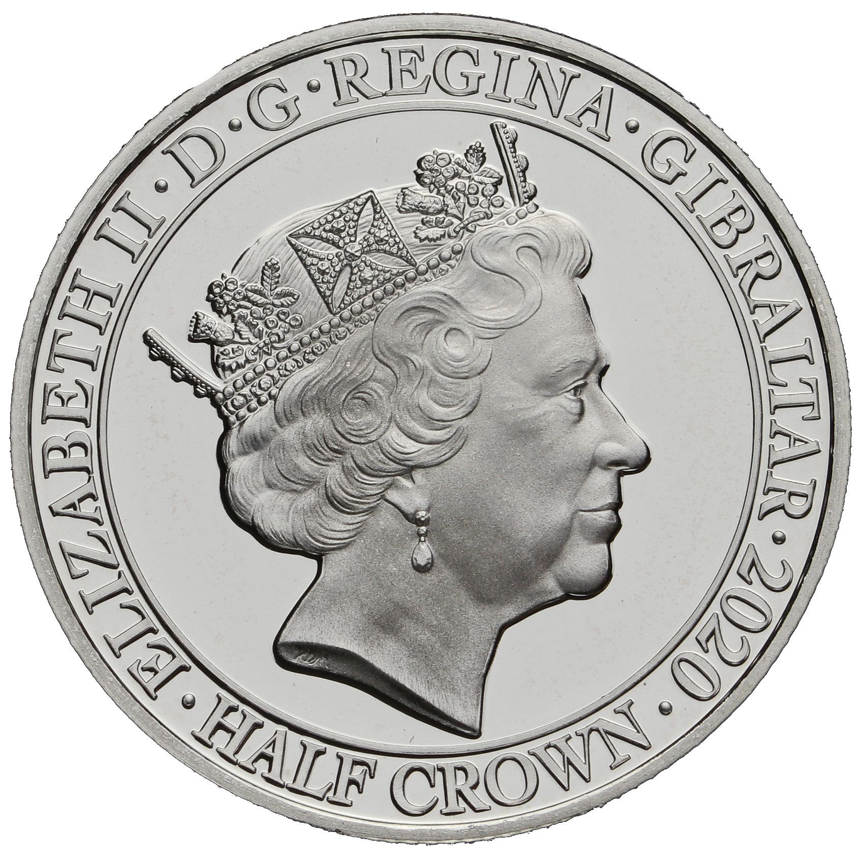 Gibraltar ½ Crown - Elizabeth II Dunkirk 1940 - Soldiers obverse