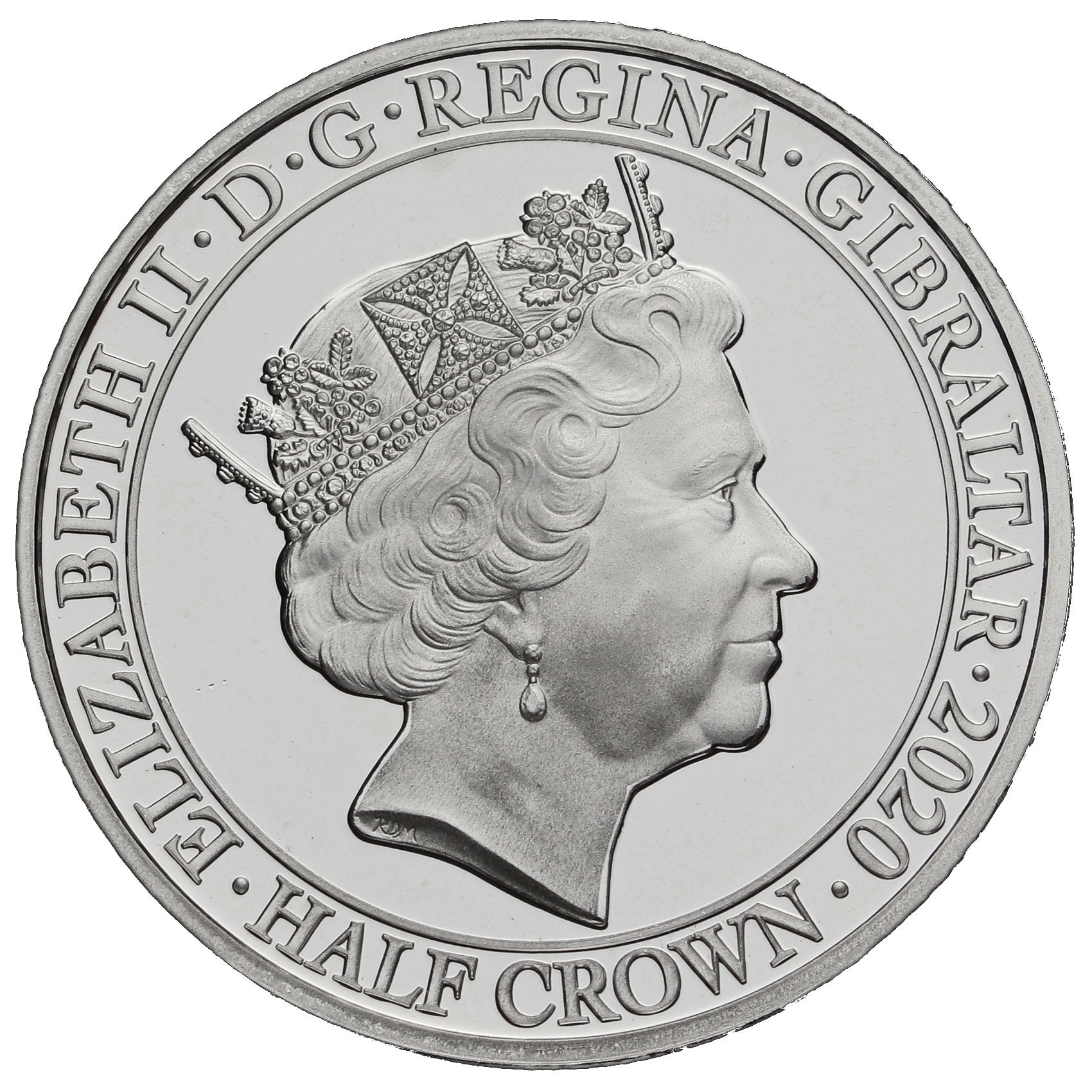 Gibraltar ½ Crown - Elizabeth II Dunkirk 1940 - Planes obverse