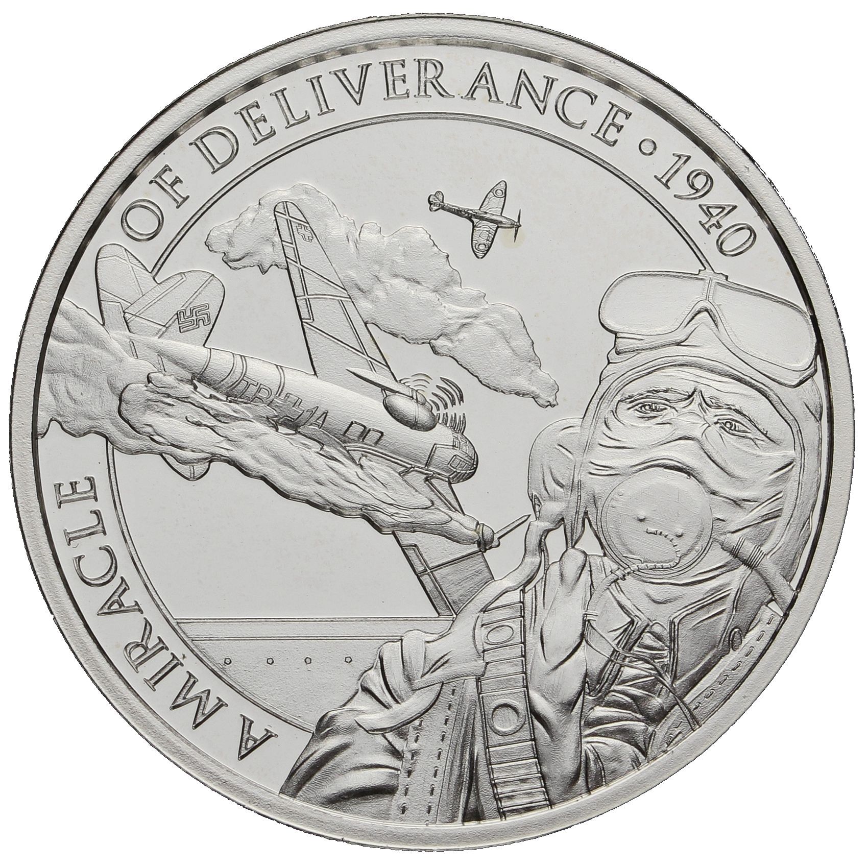 Gibraltar ½ Crown - Elizabeth II Dunkirk 1940 - Planes reverse