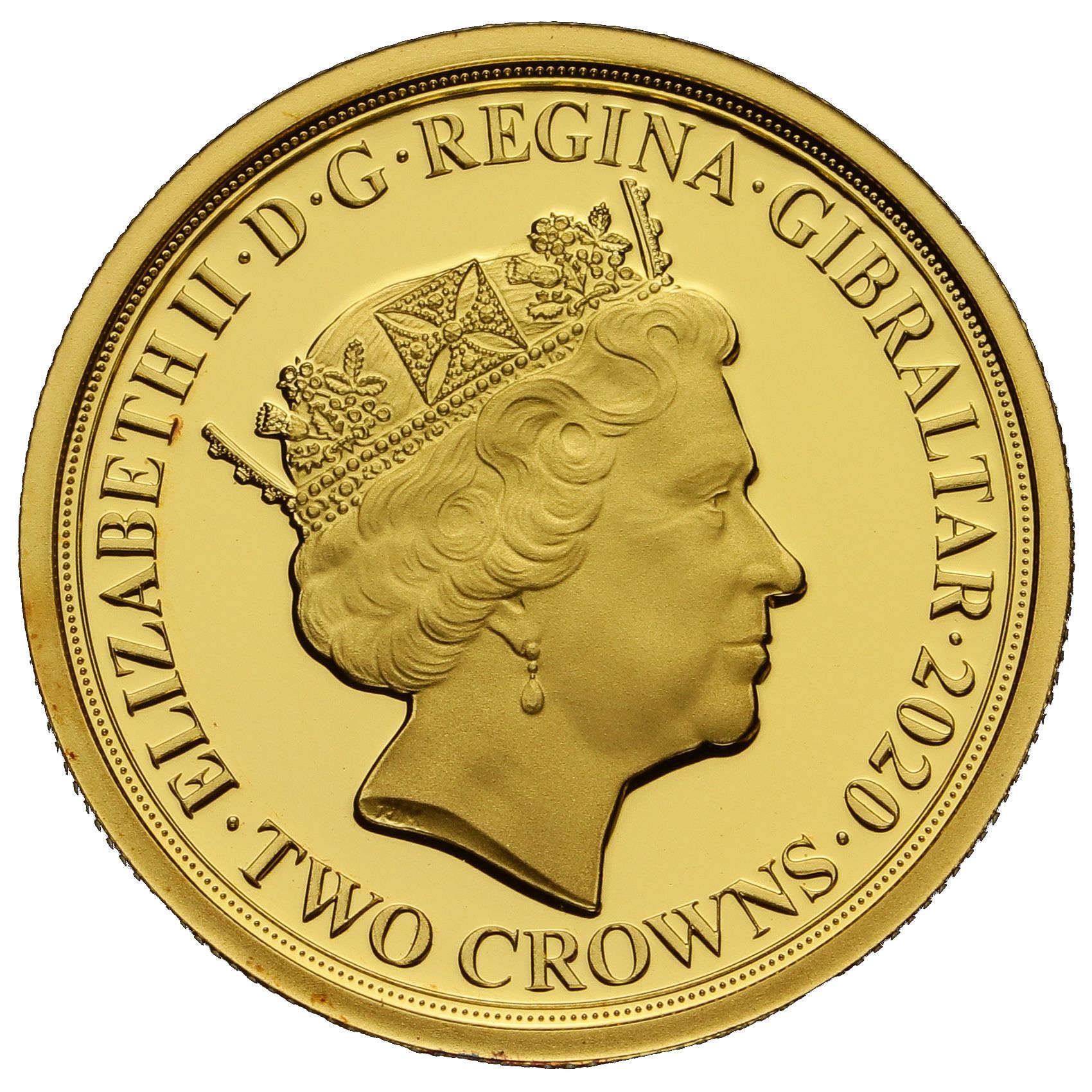 Gibraltar 2 Crowns - Elizabeth II Dunkirk Evacuation obverse
