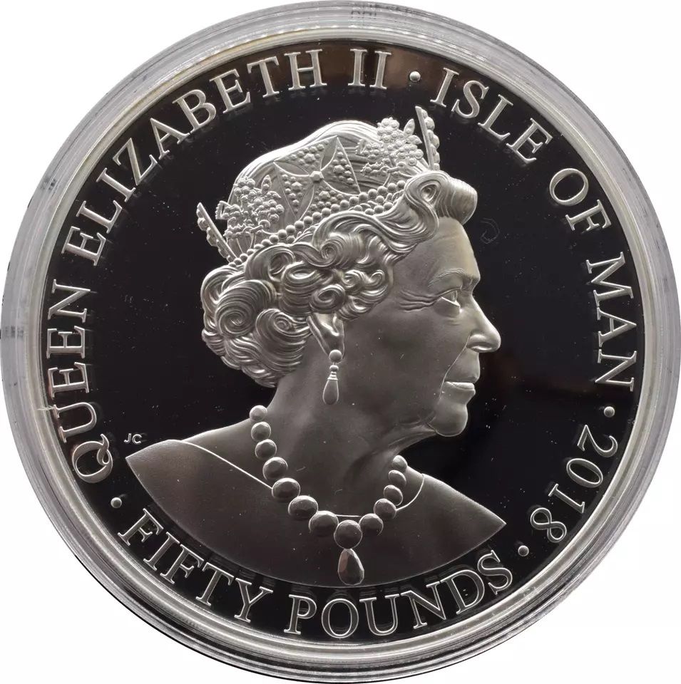 Isle of Man 50 Pounds - Elizabeth II 100 Years Royal Air Force obverse