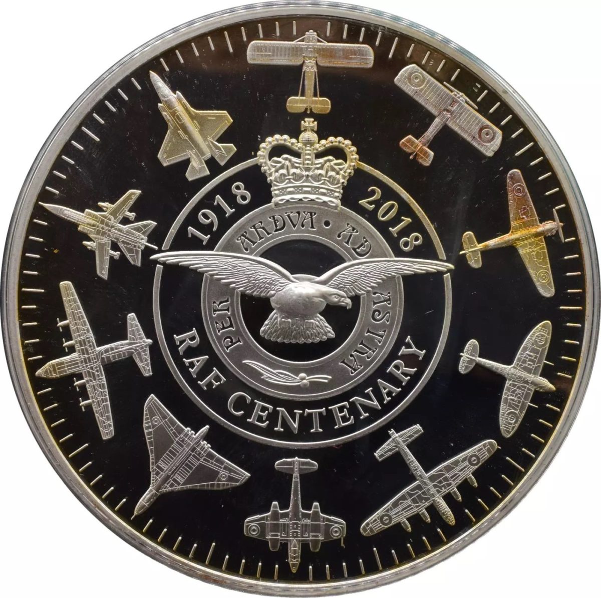 Isle of Man 50 Pounds - Elizabeth II 100 Years Royal Air Force