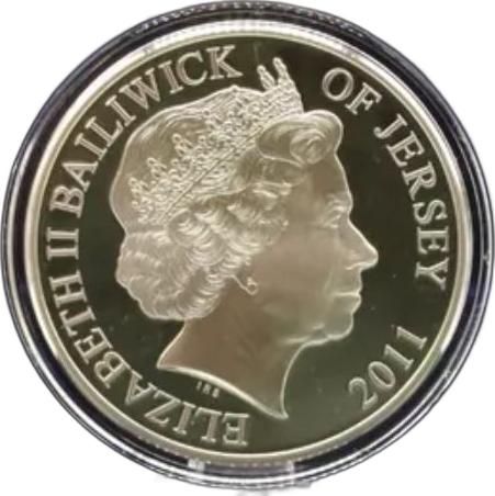 Jersey 10 Pounds - Elizabeth II The Royal Wedding 2011 obverse