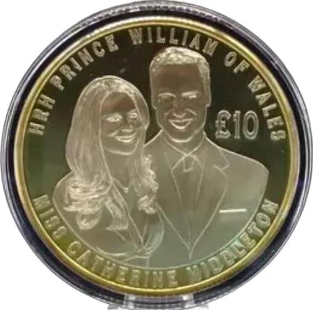 Jersey 10 Pounds - Elizabeth II The Royal Wedding 2011 reverse