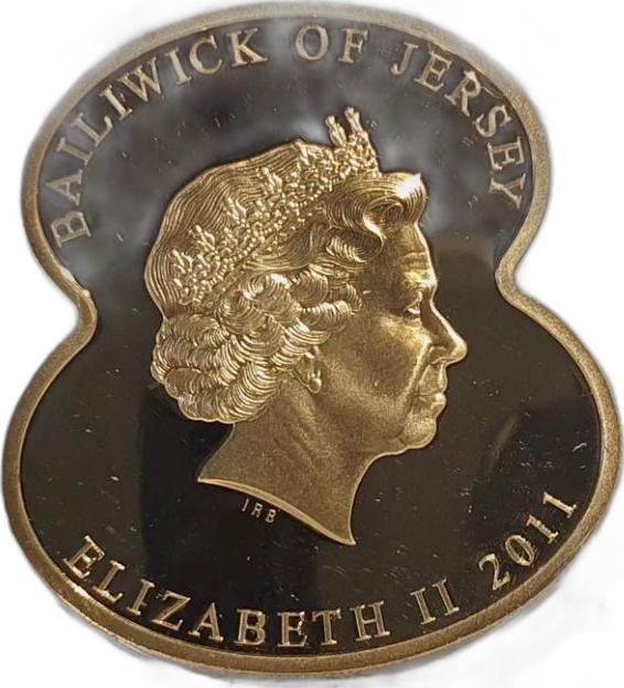 Jersey 5 Pounds - Elizabeth II 90 Years of The Royal British Legion - Poppy Day Collection obverse