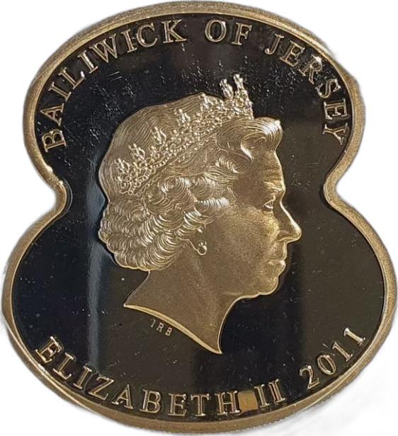 Jersey 5 Pounds - Elizabeth II 90 Years of The Royal British Legion - Selflessness obverse