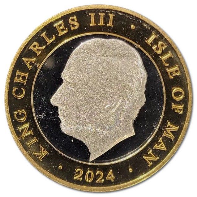 Isle of Man 2 Pounds - Charles III Tower of London; Silver Proof obverse