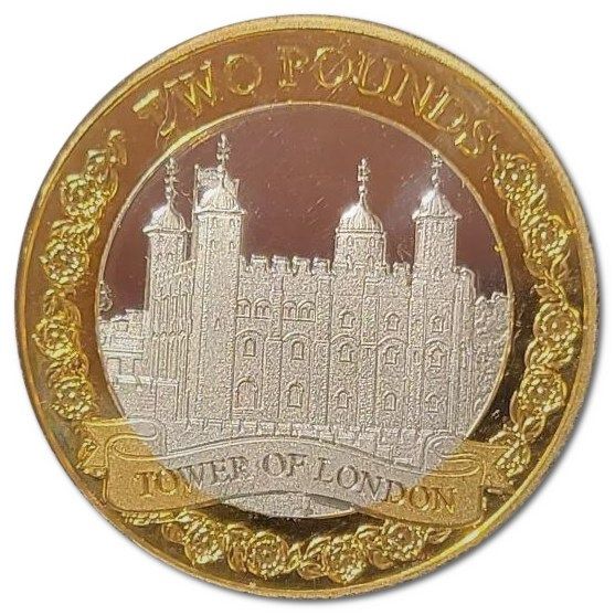Isle of Man 2 Pounds - Charles III Tower of London; Silver Proof