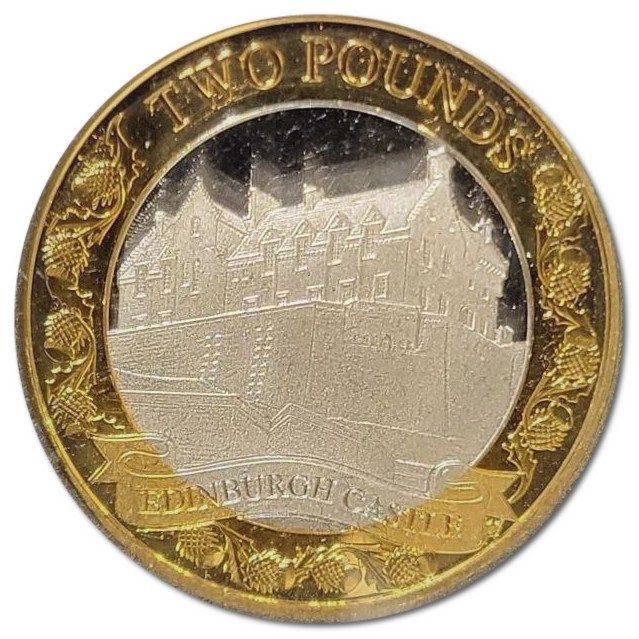 Isle of Man 2 Pounds - Charles III Edinburgh Castle; Silver Proof