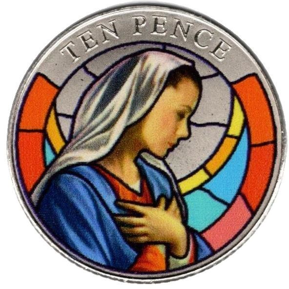 Jersey 10 Pence - Charles III Christmas Nativity - Saint Mary