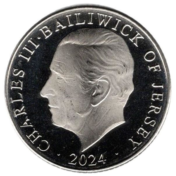 Jersey 10 Pence - Charles III Christmas Nativity - Saint Joseph obverse