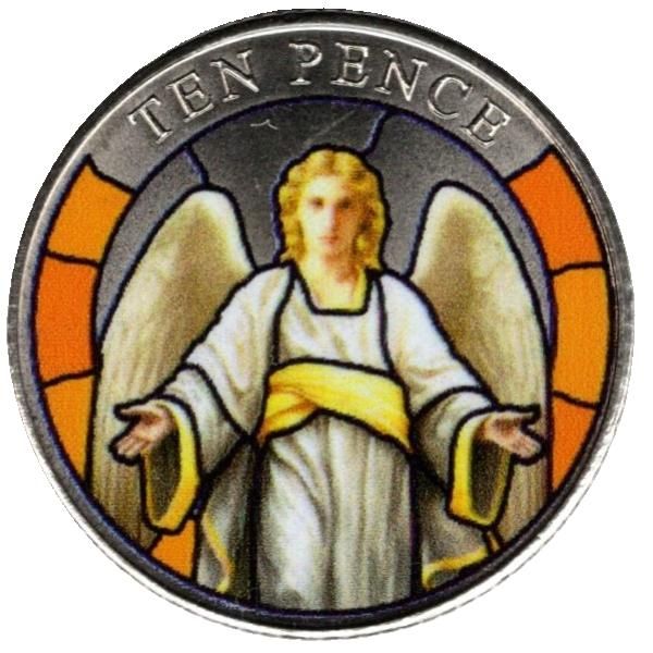 Jersey 10 Pence - Charles III Christmas Nativity - Angel Gabriel