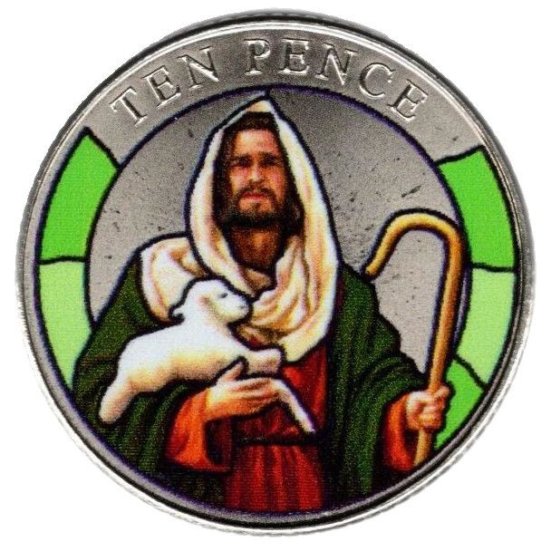 Jersey 10 Pence - Charles III Christmas Nativity - Shepherd