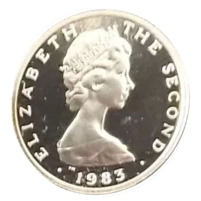 Isle of Man 1 Pound - Elizabeth II Peel; Silver Piedfort obverse