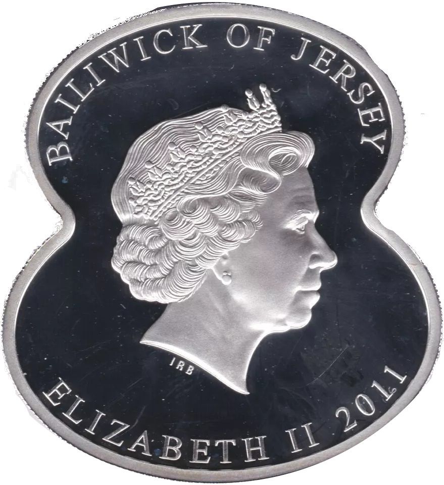 Jersey 5 Pounds - Elizabeth II Poppy - 90th Anniversary; Silver Proof obverse