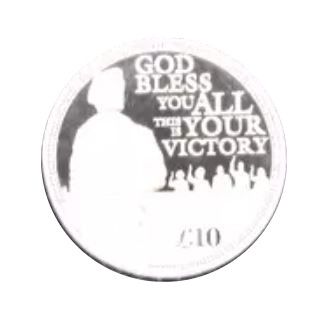 Guernsey 10 Pounds - Elizabeth II 75th Anniversary-V.E. Day; Silver Proof reverse