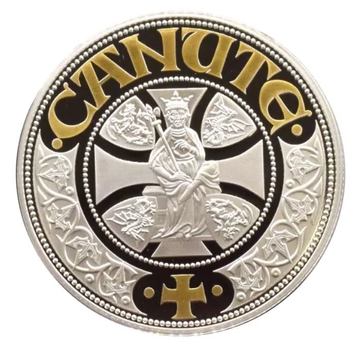 Jersey 50 Pounds - Elizabeth II King Canute; Silver Proof