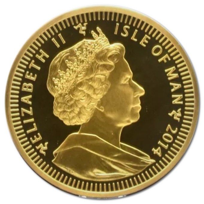 Isle of Man 5 Crowns - Elizabeth II D-Day obverse