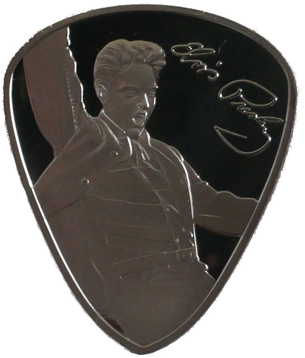 Gibraltar ½ Crown - Charles III Elvis Presley; Plectrum