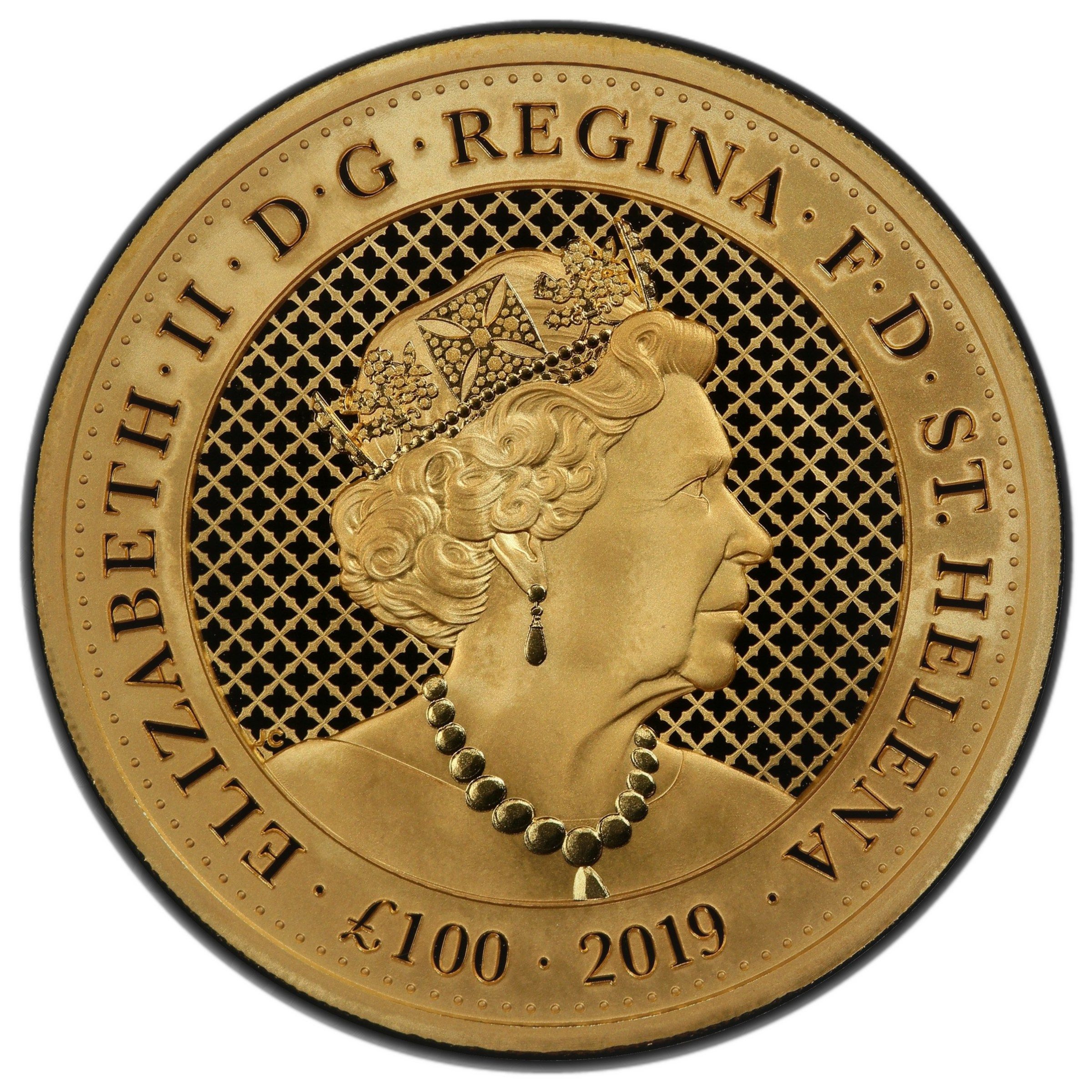 Saint Helena 100 Pounds - Elizabeth II India Wildlife - Bengal Tiger obverse