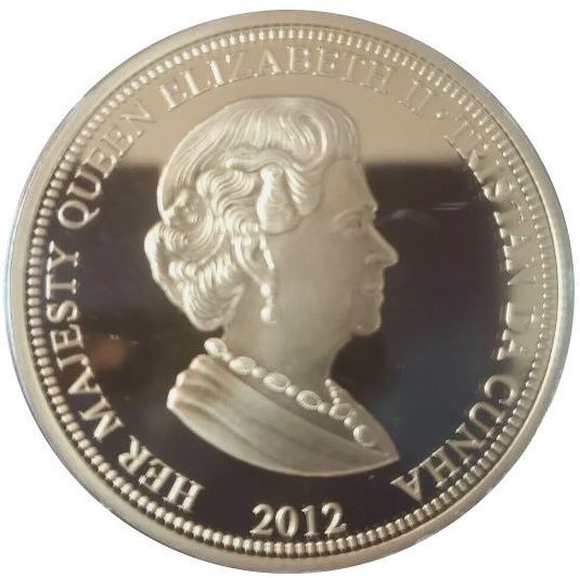 Tristan da Cunha 50 Pence - Elizabeth II Diamond Jubilee - 2010 photo, with blue hat obverse
