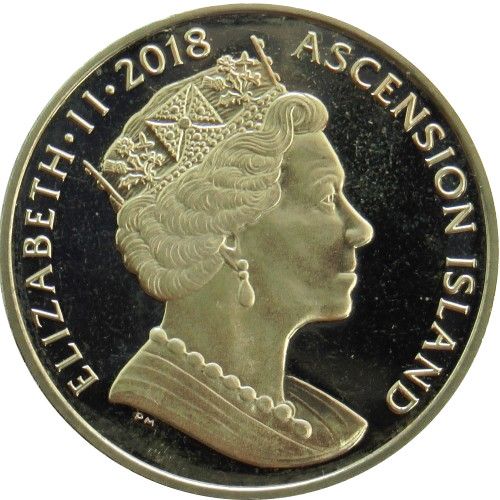 Ascension Island 1 Crown - Elizabeth II Royal Wedding - Prince Henry of Wales and Meghan Markle obverse