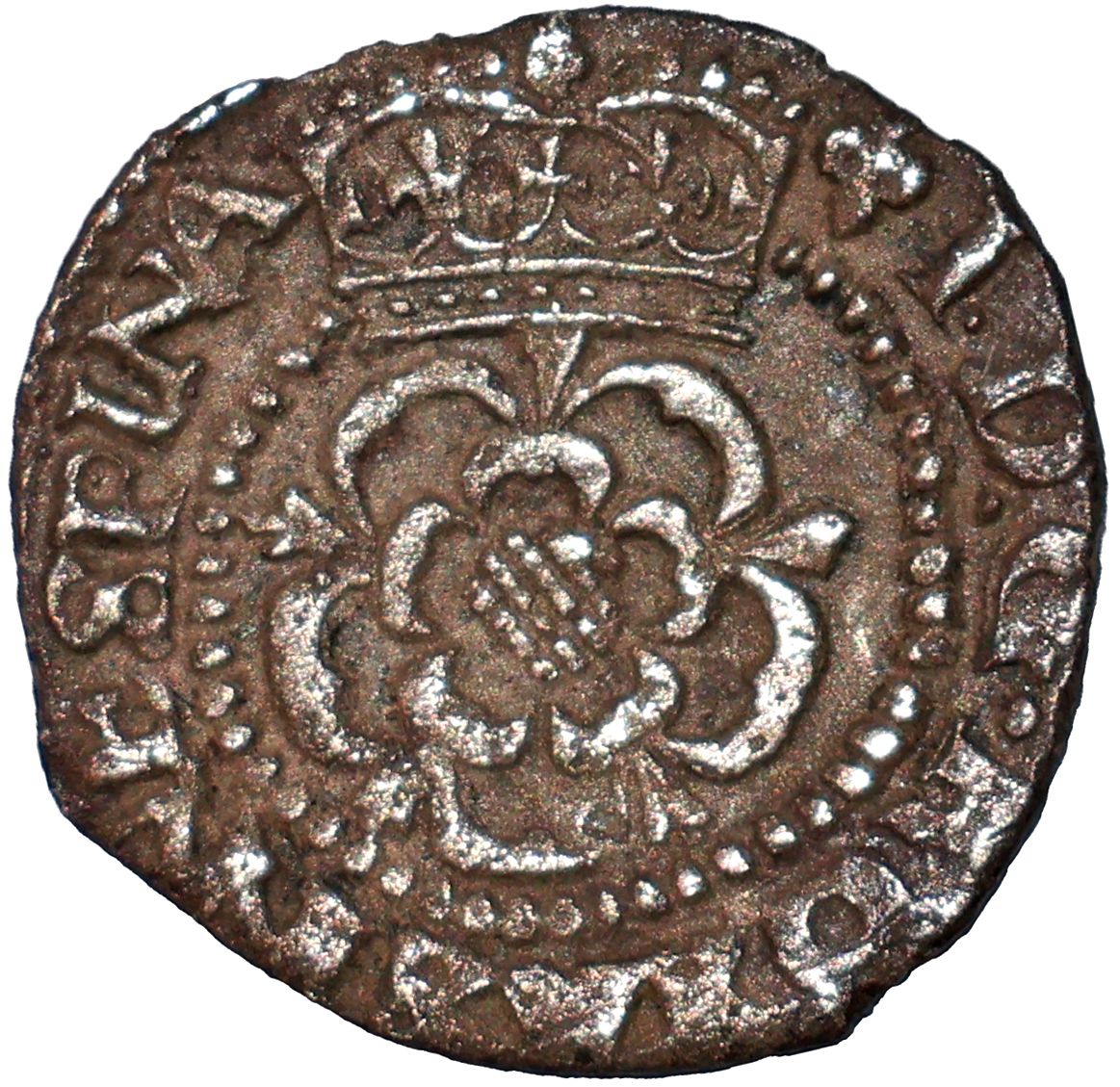 ½ Groat - James I 3rd coinage; smaller crown, no stops on reverse obverse