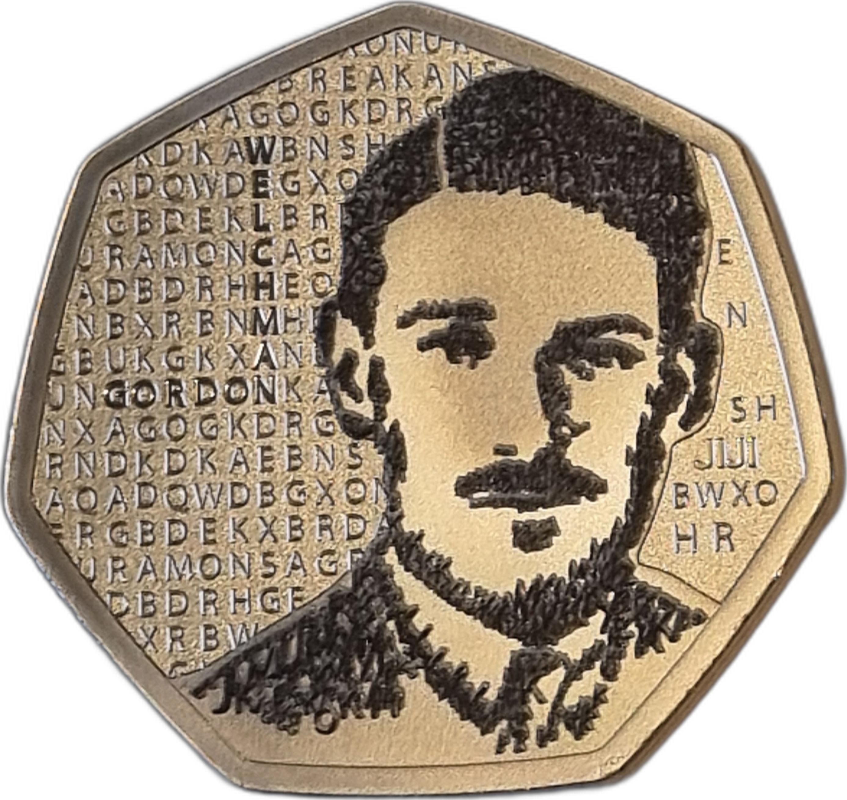 Tristan da Cunha 50 Pence - Elizabeth II Gordon Welchman