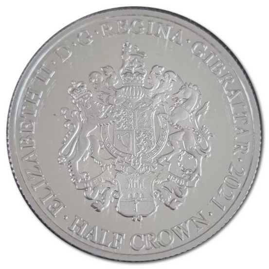 Gibraltar ½ Crown - Elizabeth II Elvis Presley; Silver Proof obverse