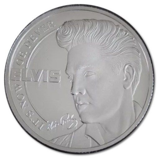 Gibraltar ½ Crown - Elizabeth II Elvis Presley; Silver Proof
