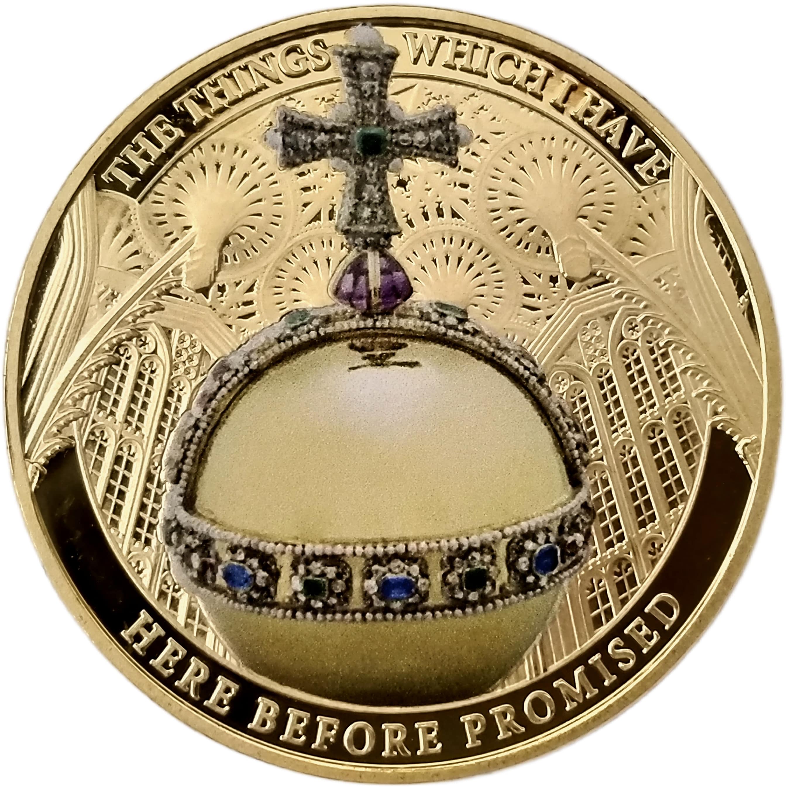 Gibraltar 1 Crown - Charles III Coronation - Sovereign's Orb; Gold plated