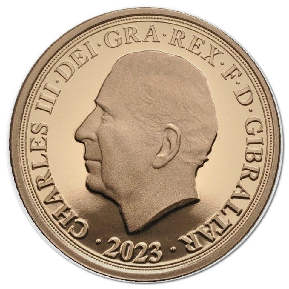 Gibraltar 1 Sovereign - Charles III Coronation obverse