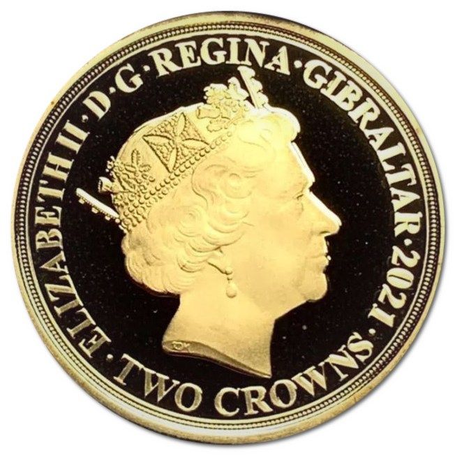 Gibraltar 2 Crowns - Elizabeth II Remembrance Day obverse