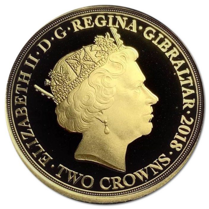 Gibraltar 2 Crowns - Elizabeth II Lest we forget obverse
