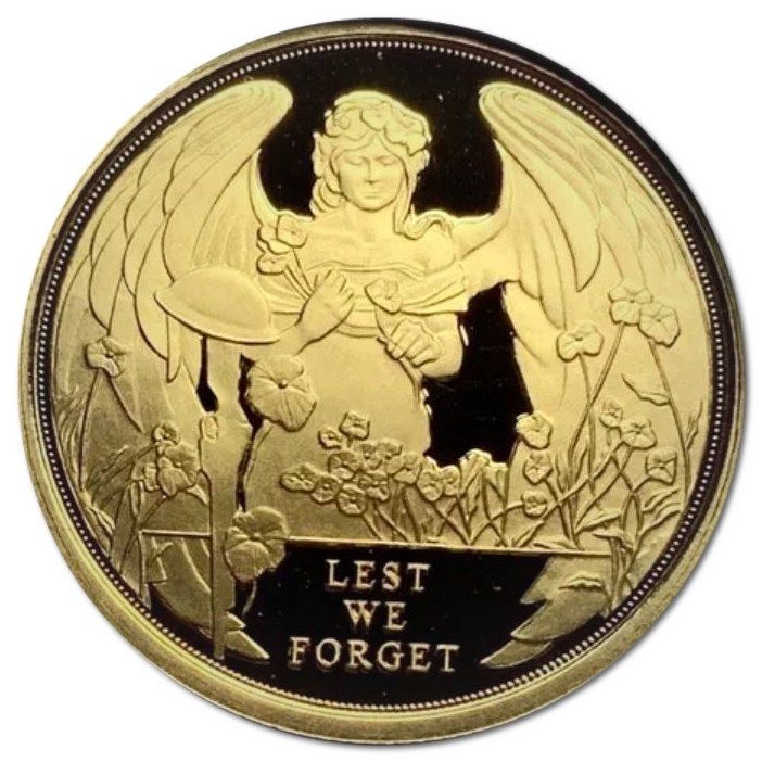 Gibraltar 2 Crowns - Elizabeth II Lest we forget