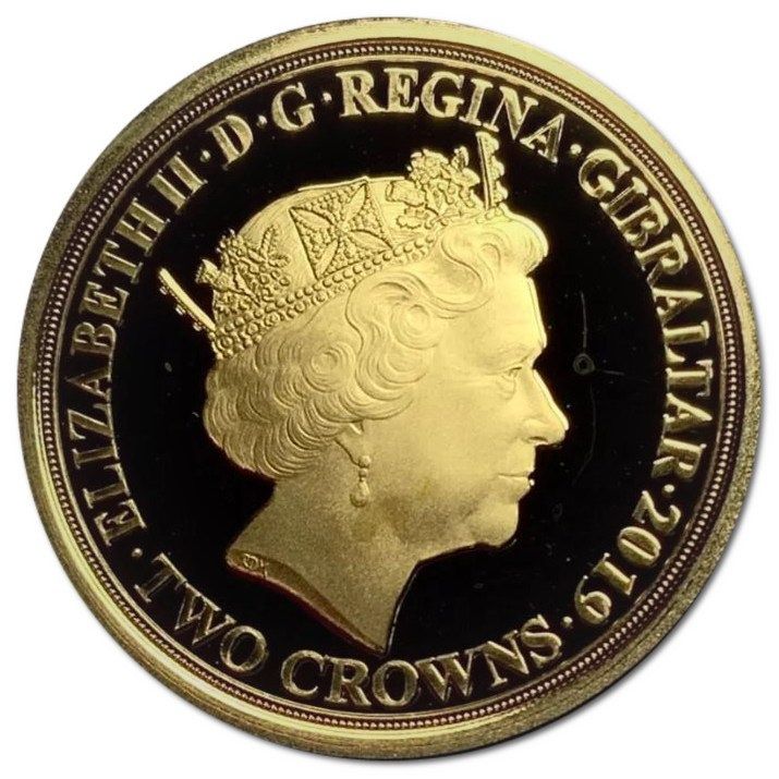 Gibraltar 2 Crowns - Elizabeth II Remembrance 100 obverse