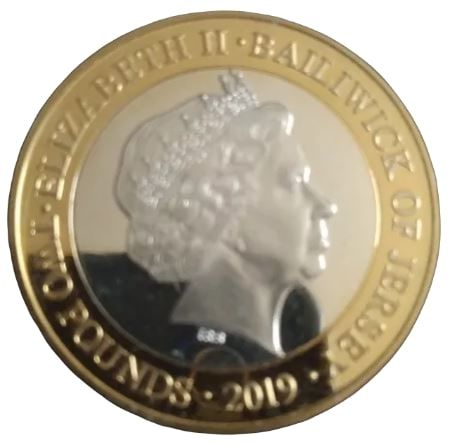 Jersey 2 Pounds - Elizabeth II 60th Anniversary of Jersey Zoo - Gorilla; Silver Proof obverse