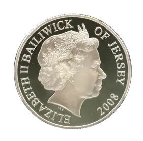 Jersey 10 Pounds - Elizabeth II R.J. Mitchell; Silver obverse