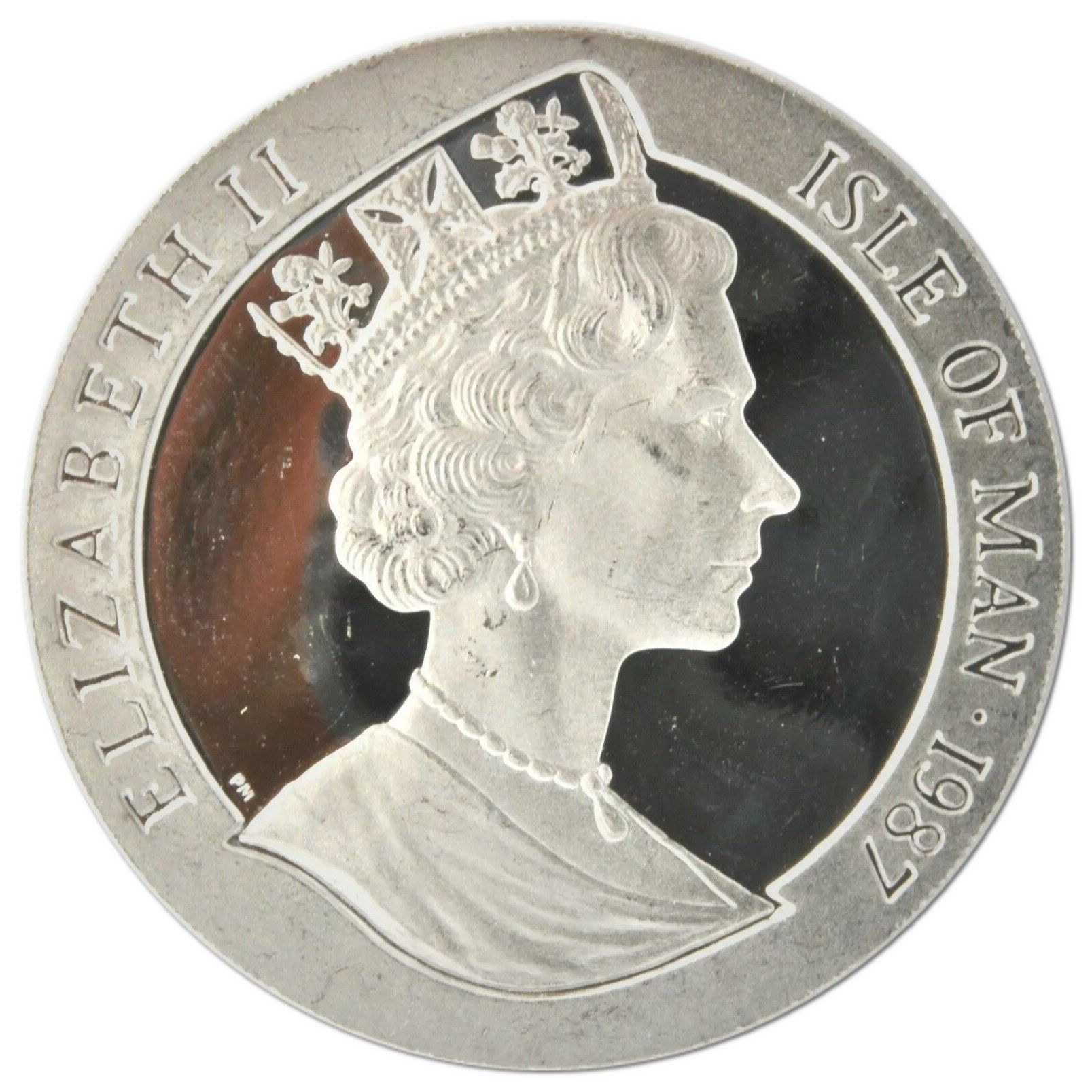 Isle of Man ½ Crown - Elizabeth II Bicentenary of America's Constitution; Platinum obverse