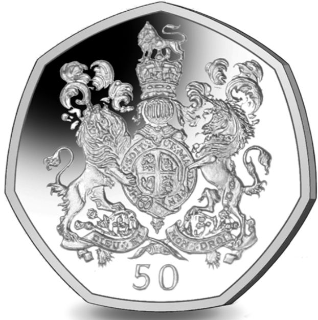 Gibraltar 50 Pence - Elizabeth II Bicentenary of Queen Victoria; Silver Piedfort