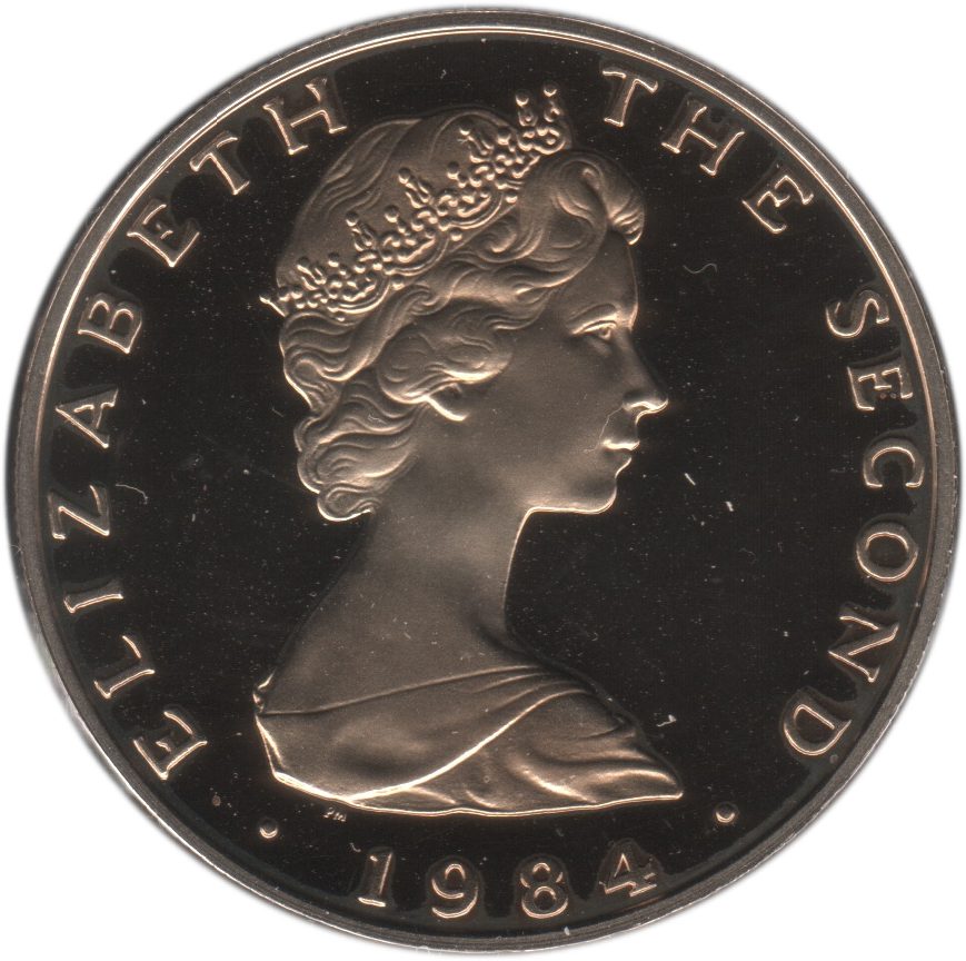 Isle of Man 5 Pounds - Elizabeth II Quincentenary of the College of Arms obverse
